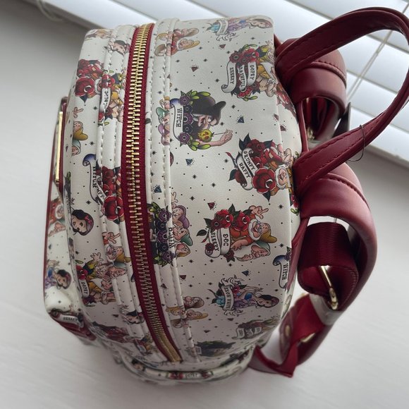 Loungefly Disney Snow White and the Seven Dwarfs Tattoo Mini Backpack New - Picture 5 of 9